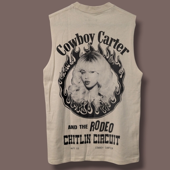 Beyonce Cowboy Carter Tour Healing Power Limited Edition Sleeveless T-Shirt SM - Picture 3 of 10